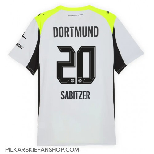 Koszulka piłkarska Borussia Dortmund Marcel Sabitzer #20 Strój wyjazdowy 2025-26 tanio Krótki Rękaw Koszulka piłkarska Borussia Dortmund Marcel Sabitzer #20 Strój wyjazdowy 2025-26 tanio Krótki Rękaw